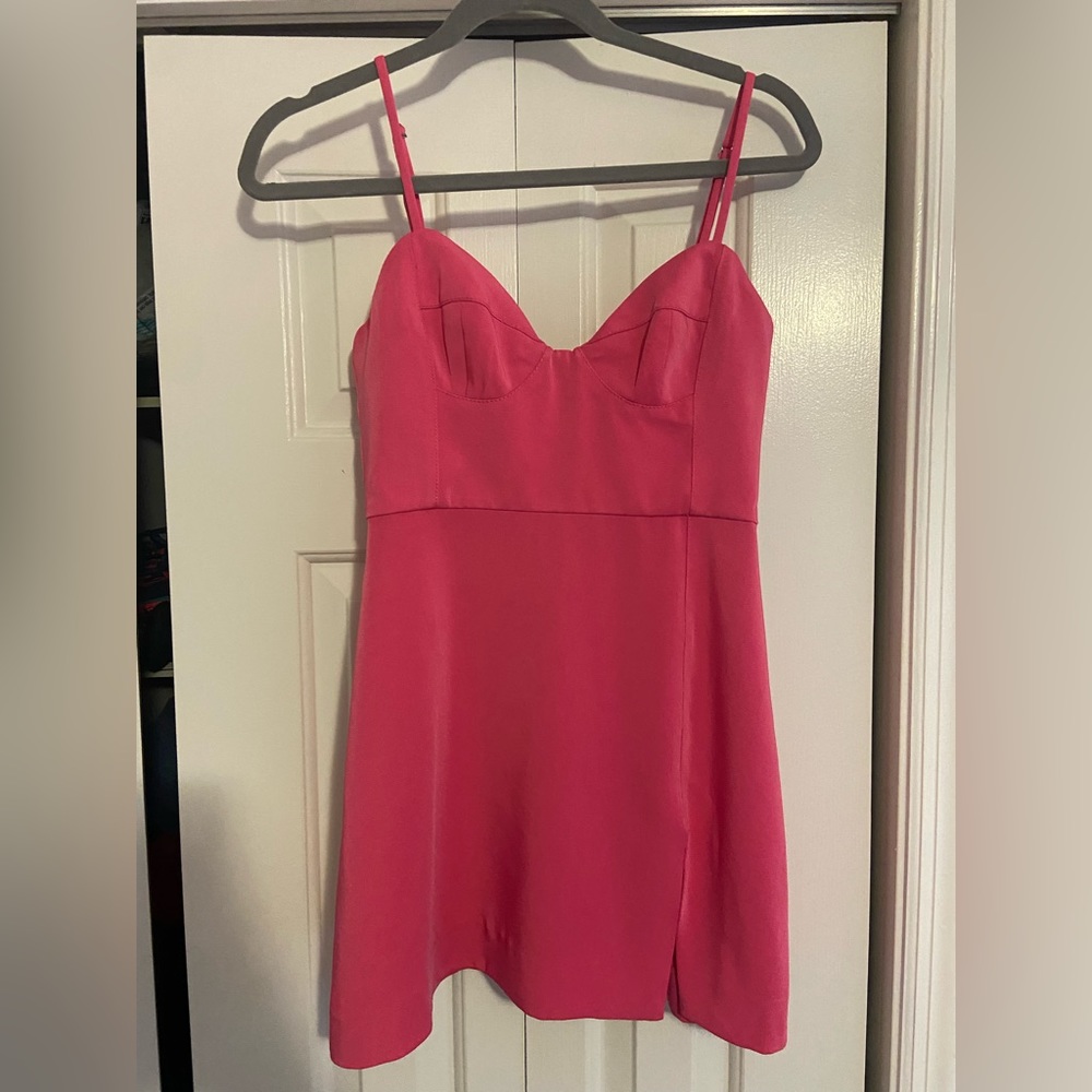 NBD Monterey Cypress Mini Dress in Hot Pink - Picture 3 of 7